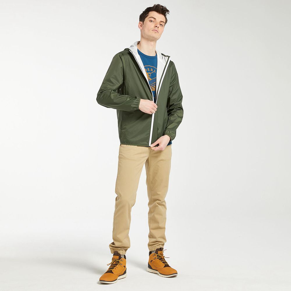 Chaquetas Timberland Hombre Mt. Franklin Waterproof Packable Shell Verde Oscuro - Chile YFG-036287